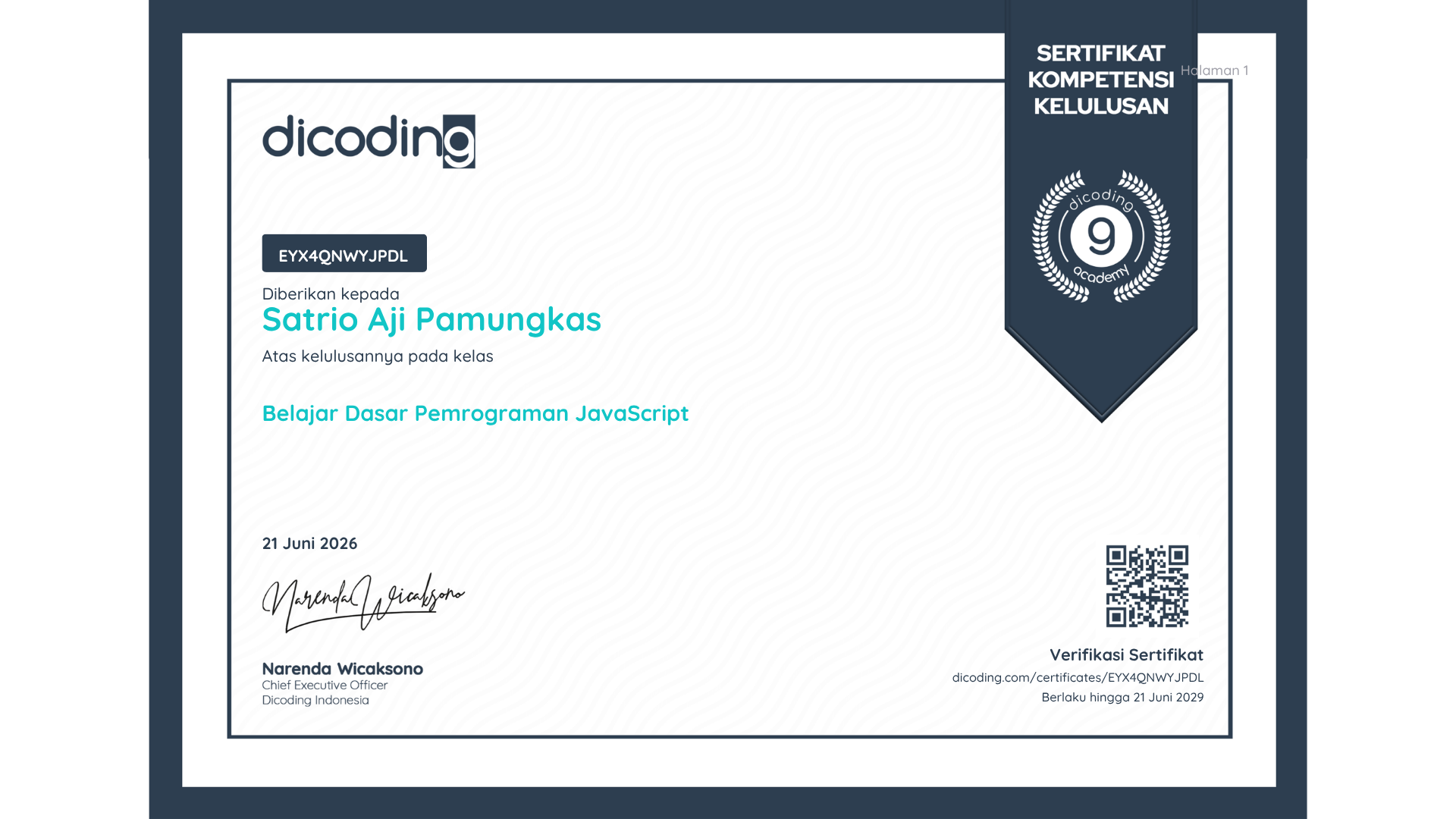 Belajar Dasar Pemrograman JavaScript